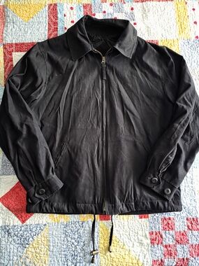 London Fog Black Lightweight Bomber Jacket